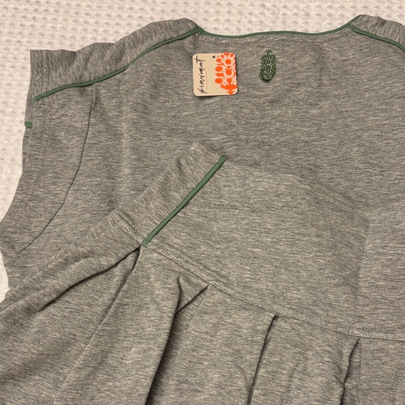 NEW SET! Free People Movement HOME BASE Cap-Sleeve Top Skirt Set GRAY Size SMALL - Picture 10 of 15
